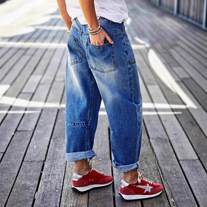 Helga Elastic Wide Leg Jeans