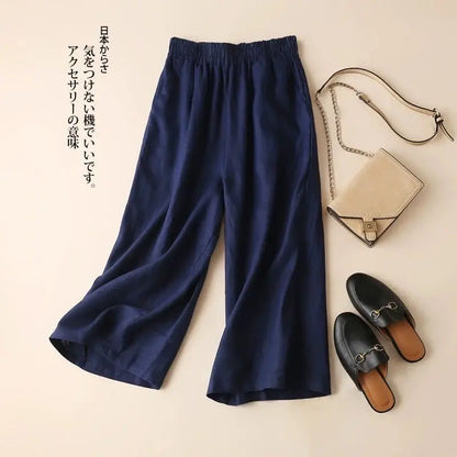 Theresa Wide-leg Linen Pants