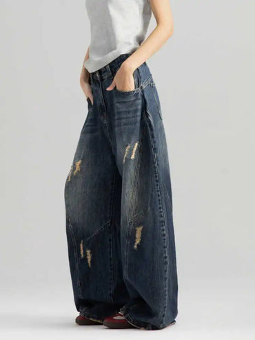 Clara Woods Wide Leg Denim Trousers