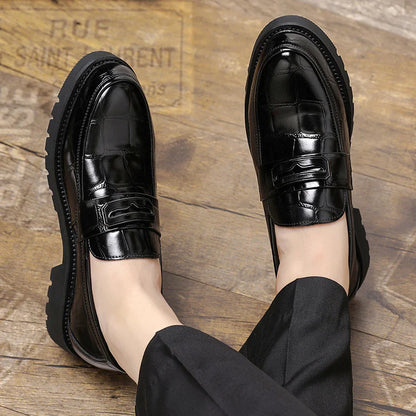 Jack Wellington Croc Leather Loafers