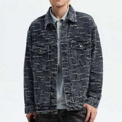 Jackford Distressed Denim Jacket