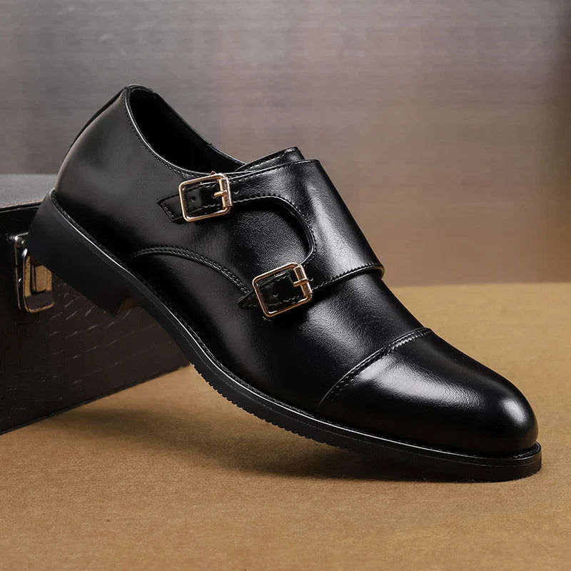 Dan Anthony Leather Monk Shoes