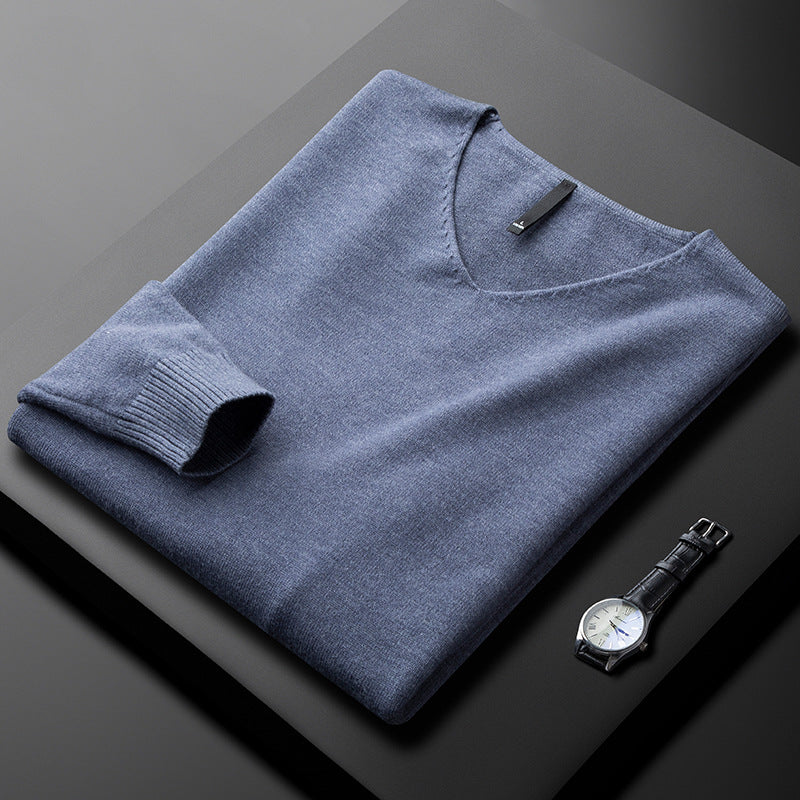 Ethan Cashmere V-Neck Sweater