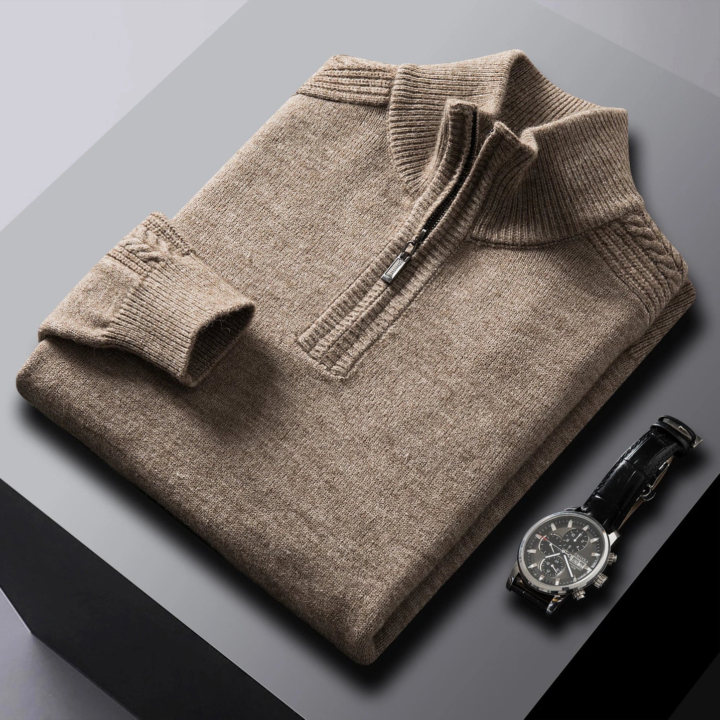 Heritage Half-Zip Wool Sweater