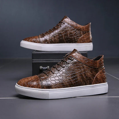Montreal Croc-Embossed Sneakers