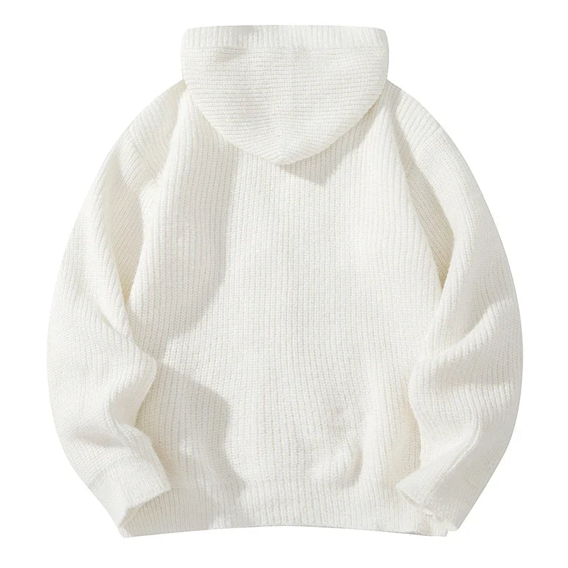 Montreal Hooded Wool Knit Cardigan