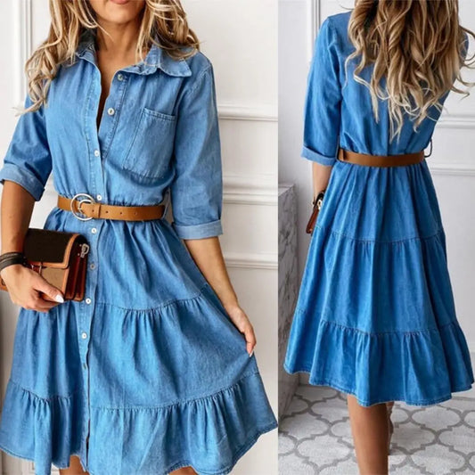 Emma Laurel Denim Shirt Dress