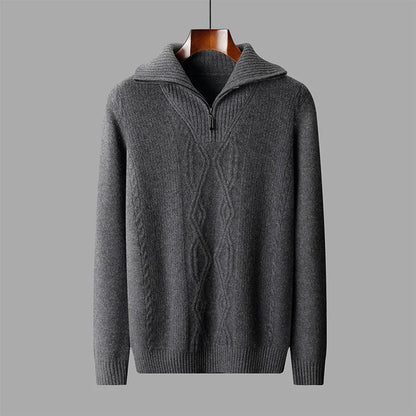 Graham Wells Half-Zip Wool Sweater