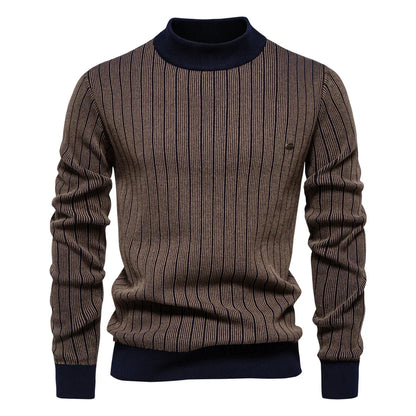 Ethan Cole Striped Cotton Sweater