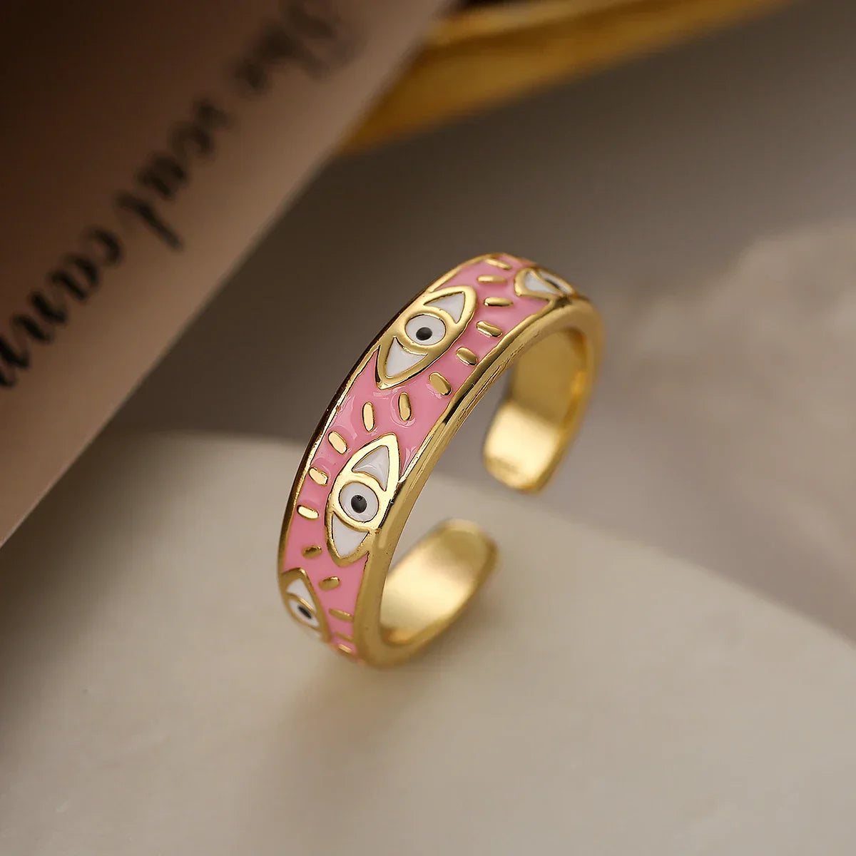 Parla Enamel Eye Ring