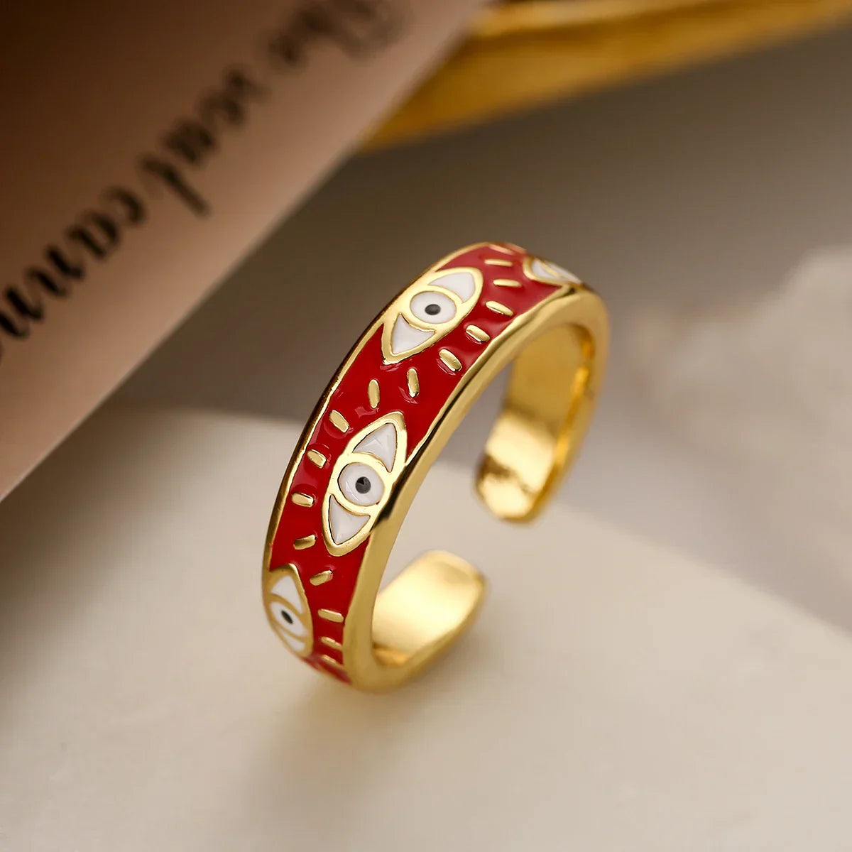 Parla Enamel Eye Ring