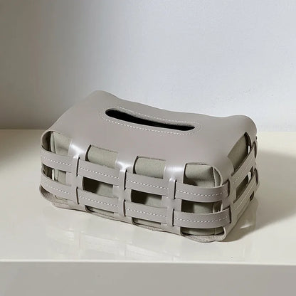 Cameron Leather Tissue Holder