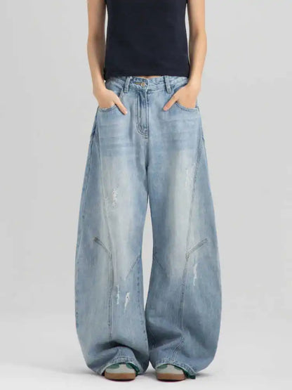 Clara Woods Wide Leg Denim Trousers