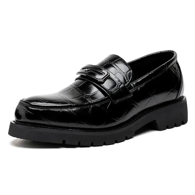 Jack Wellington Croc Leather Loafers