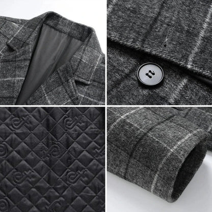 Richmond Plaid Wool Overcoat