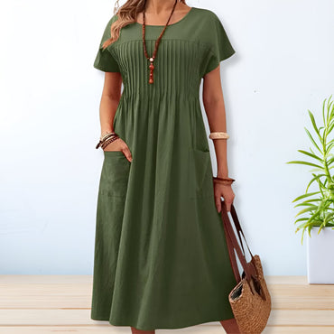 Charlotte Langford Pleated Dress