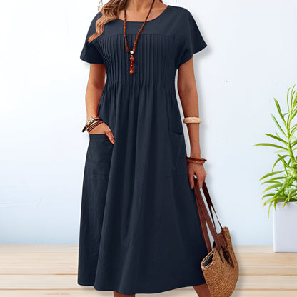 Charlotte Langford Pleated Dress
