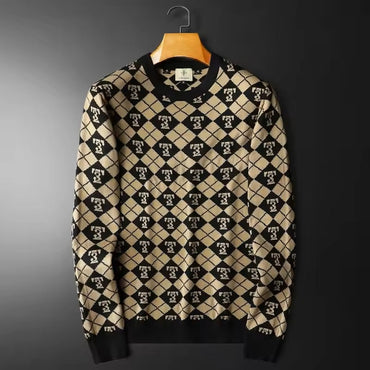Jace Cole Retro Knit Sweater