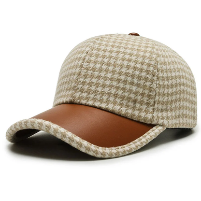 Montreal Houndstooth Wool Cap