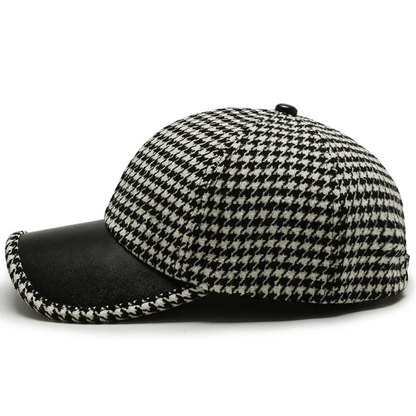 Montreal Houndstooth Wool Cap