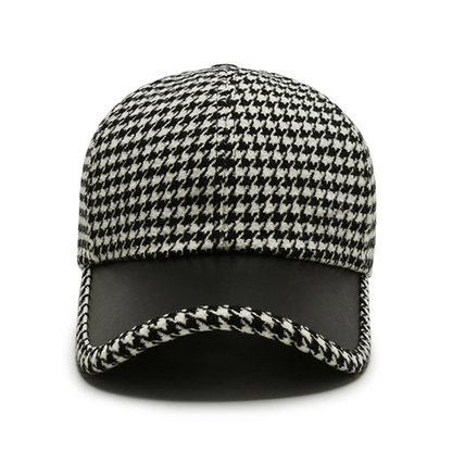 Montreal Houndstooth Wool Cap