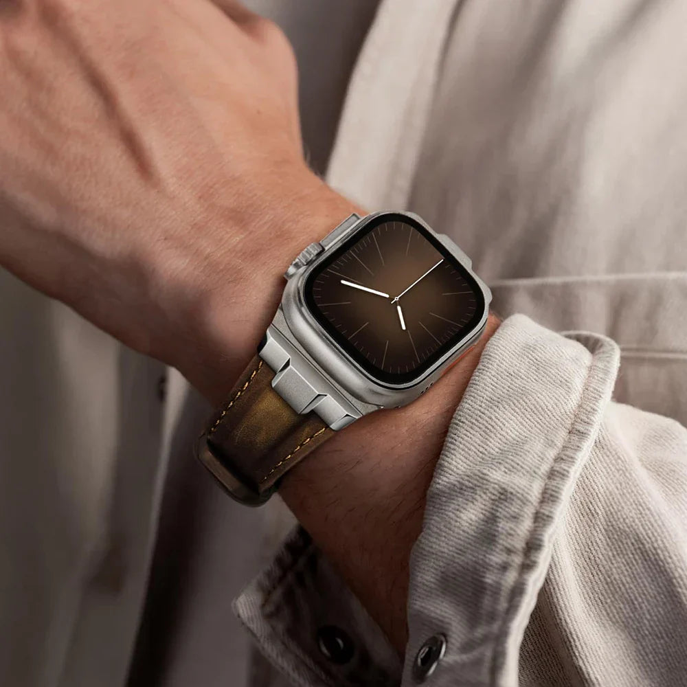 TitaniumStyle Leather Apple Watch Band